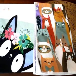 Cat Motif Kitchen Towels